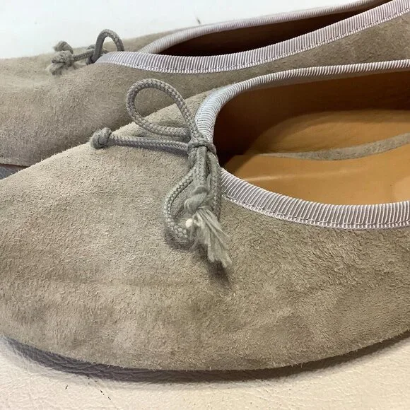 Katharine Page Suede Ballet Flats Shoes Tan Sz 38.5 Made Portugal - Picture 12 of 15